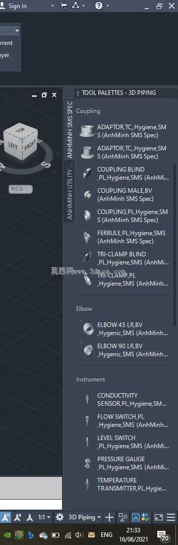 PID\u0026卫生标准的3D符号库