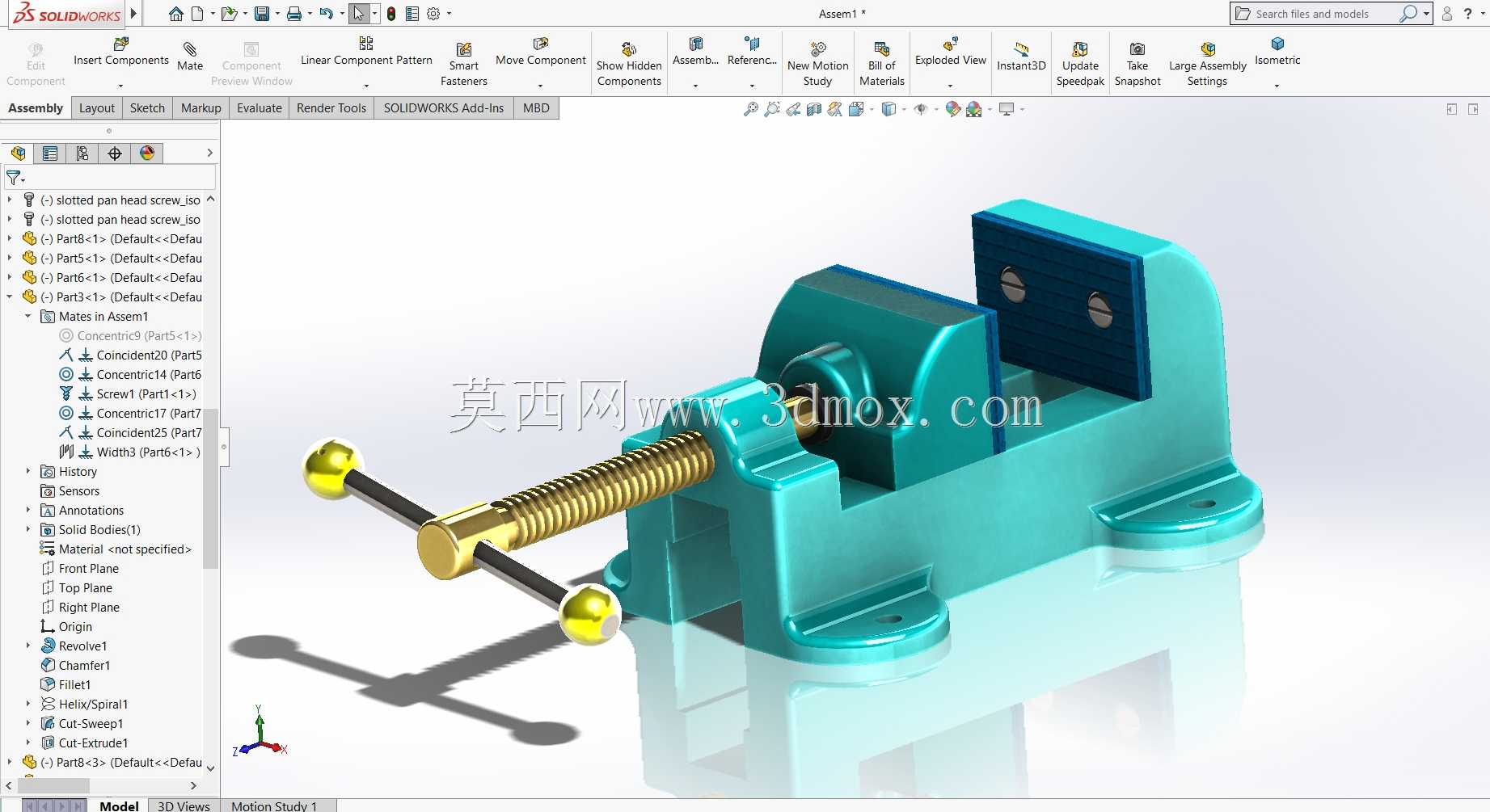 Solidworks�л�е̨ǯ���˶�