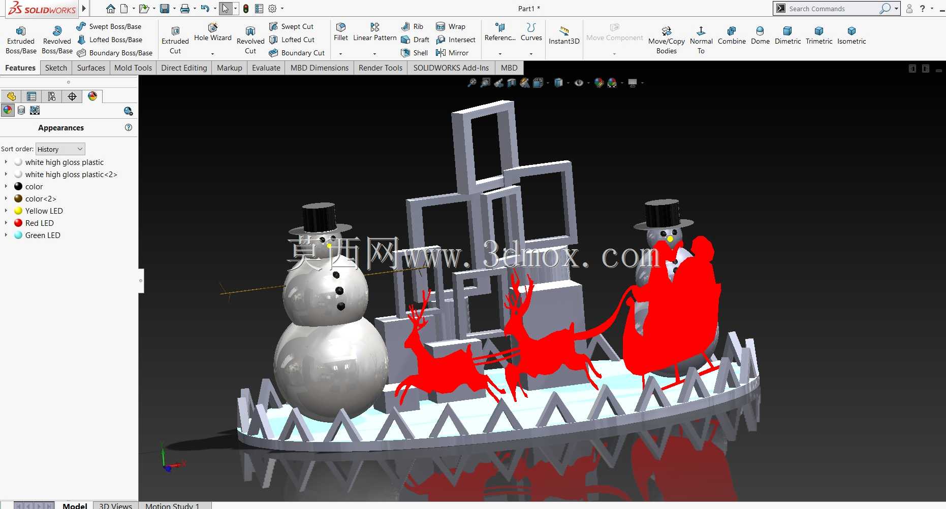 Solidworks中的Design Noel | | Solidworks 3D\u0026 AutoCAD 2D