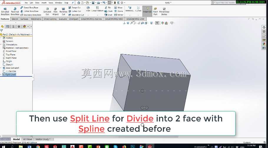 ������ʾSolidWorks��ָ����SolidWorks�д���Բ���漸��ͼ��