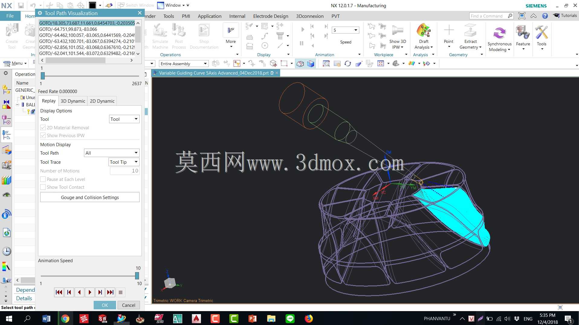 TECH-TIPS NXAM 02导轨NX CAM可变5轴高级\u 2018年12月4日
