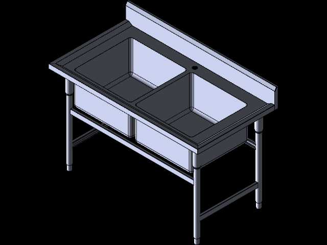 Ban 2 chau rua inox