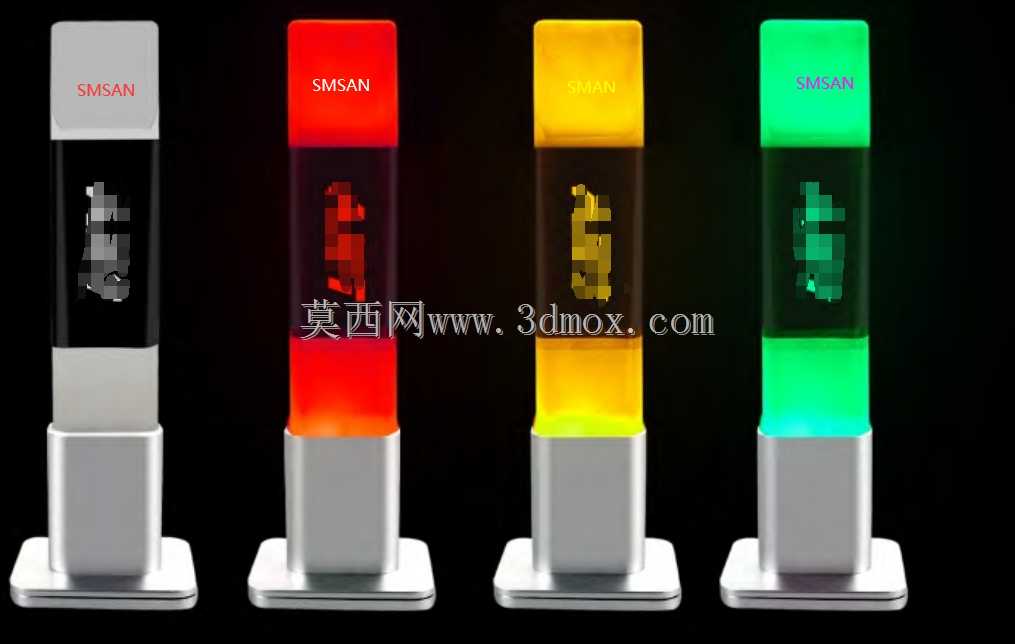 Led三色信号灯机床警示灯指示灯水晶报警塔灯5i-i7单层红黄绿24V