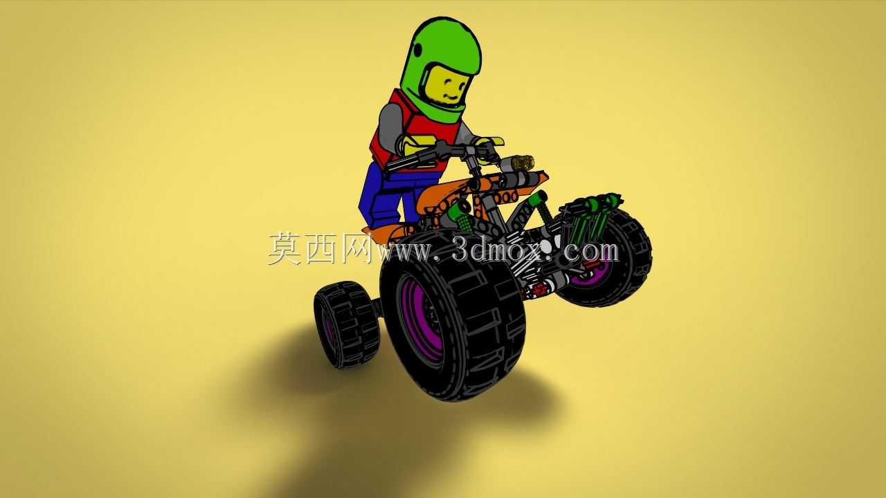 按键卡通风格的四重乐高技术