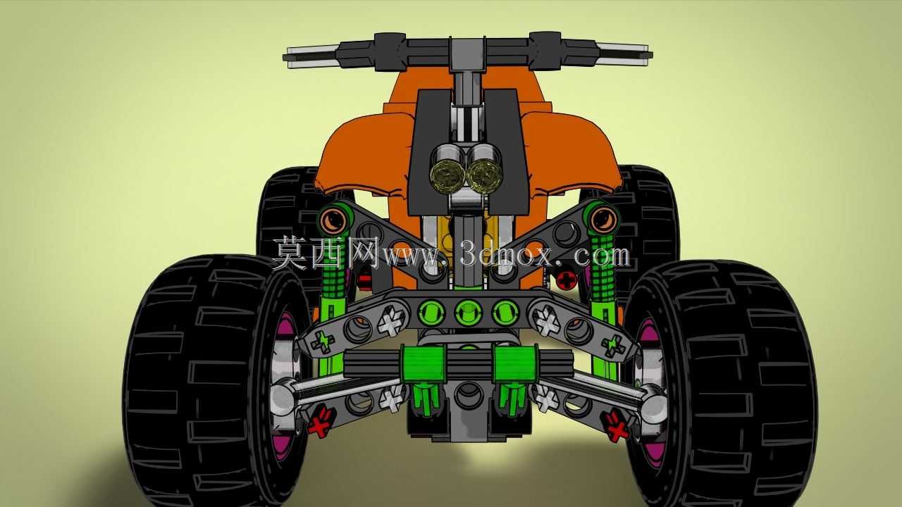 按键卡通风格的四重乐高技术