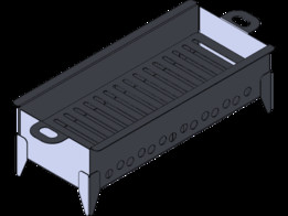 用于数控等离子或激光切割的烧烤炉SolidWorks设计