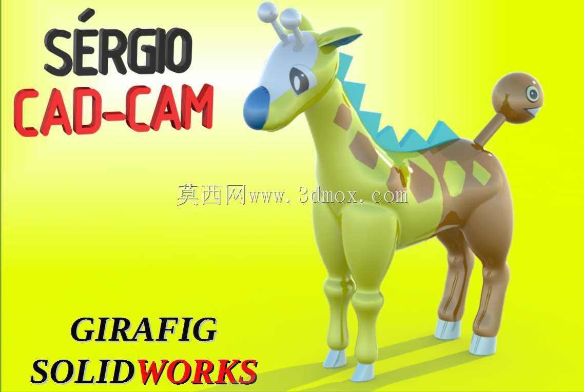 Girafig Pokémon Sérgio CAD CAM