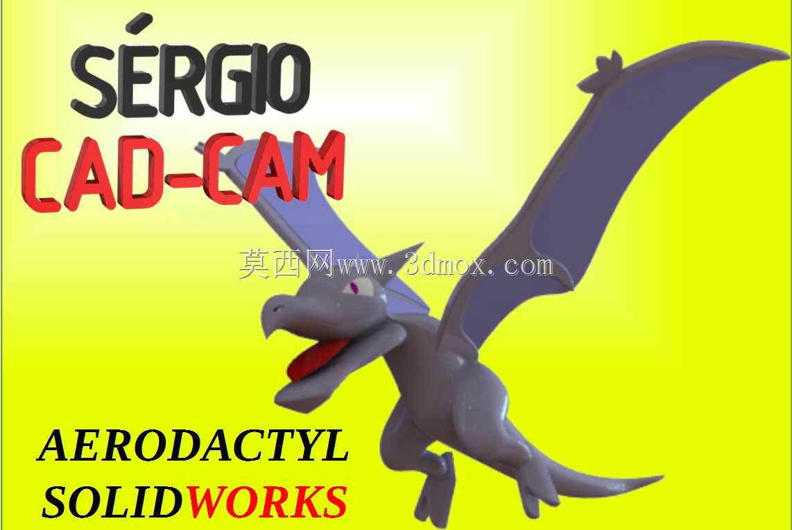 Aerodactyl Pokémon Sérgio CAD CAM