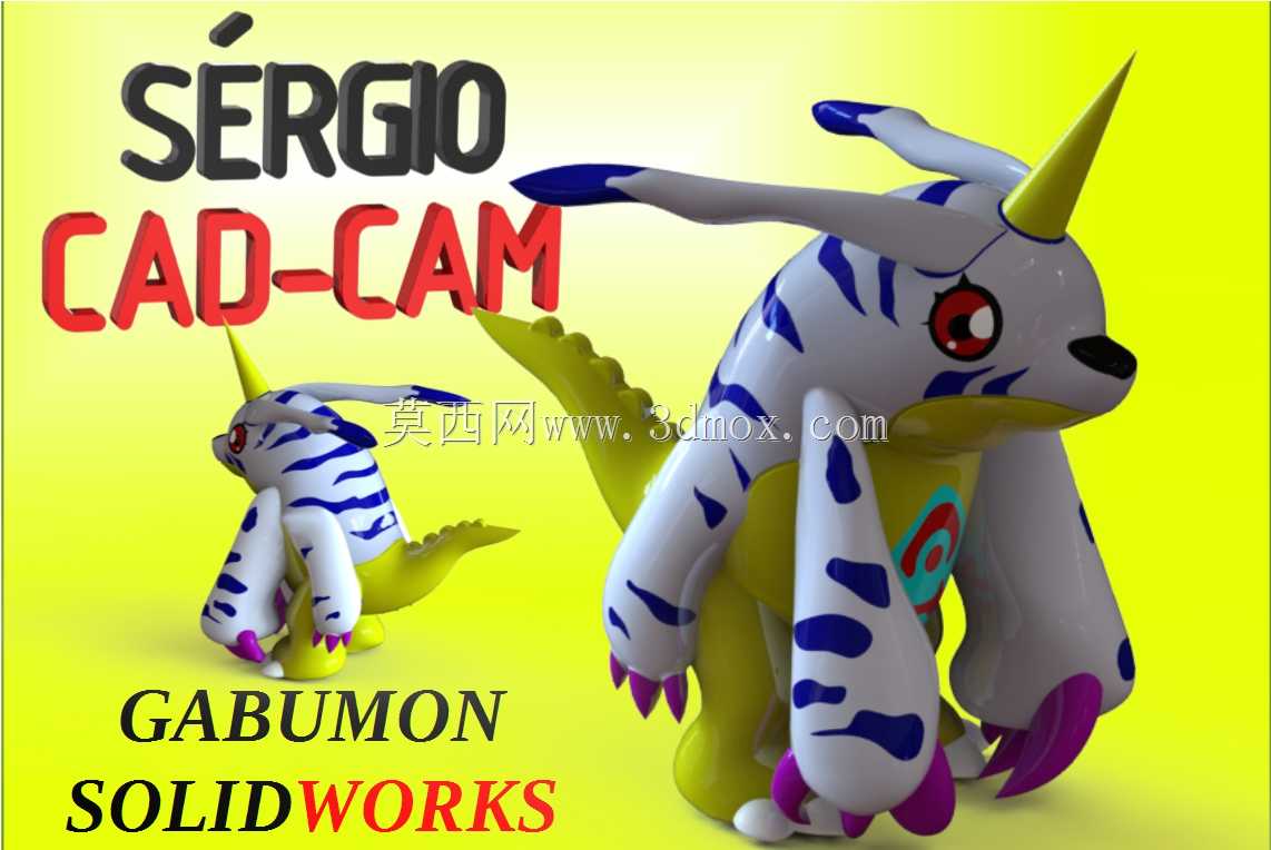 Gabumon Digimon S��rgio CAD CAM