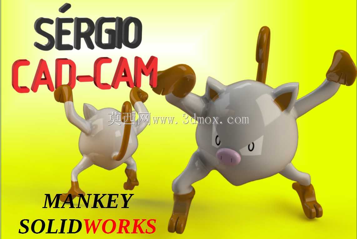 Mankey Pokémon Sérgio CAD CAM