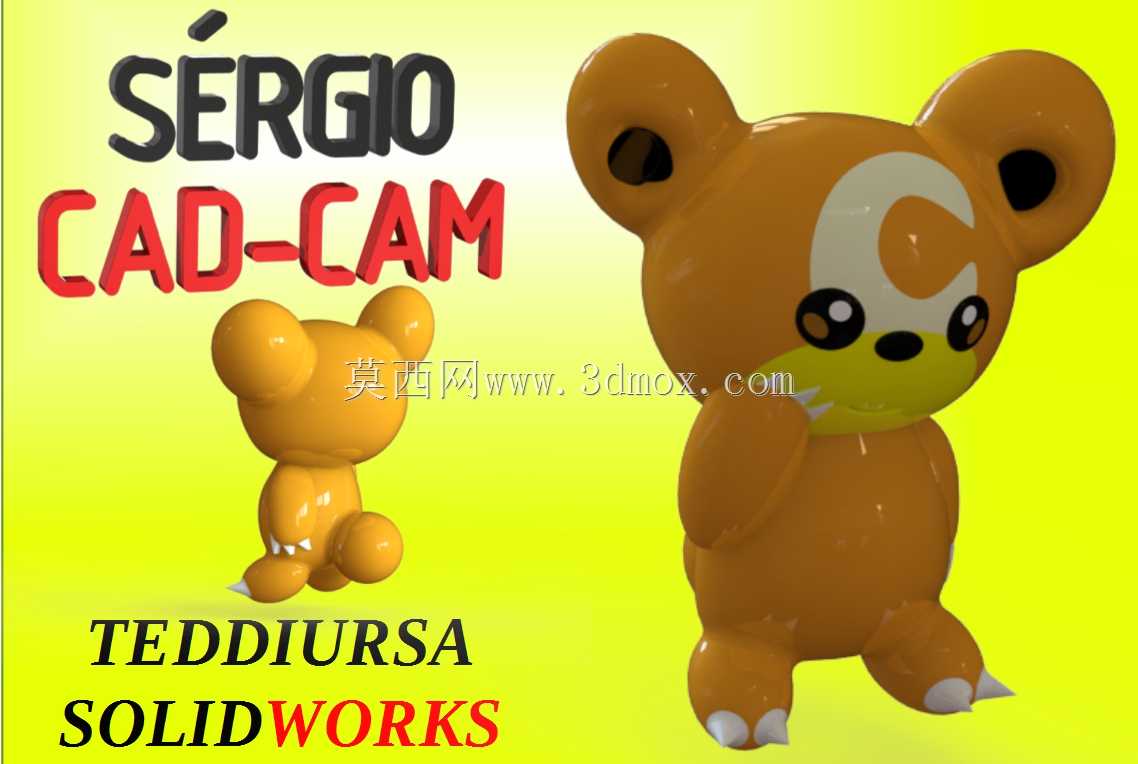 Teddiursa Pokémon-Sérgio CAD CAM