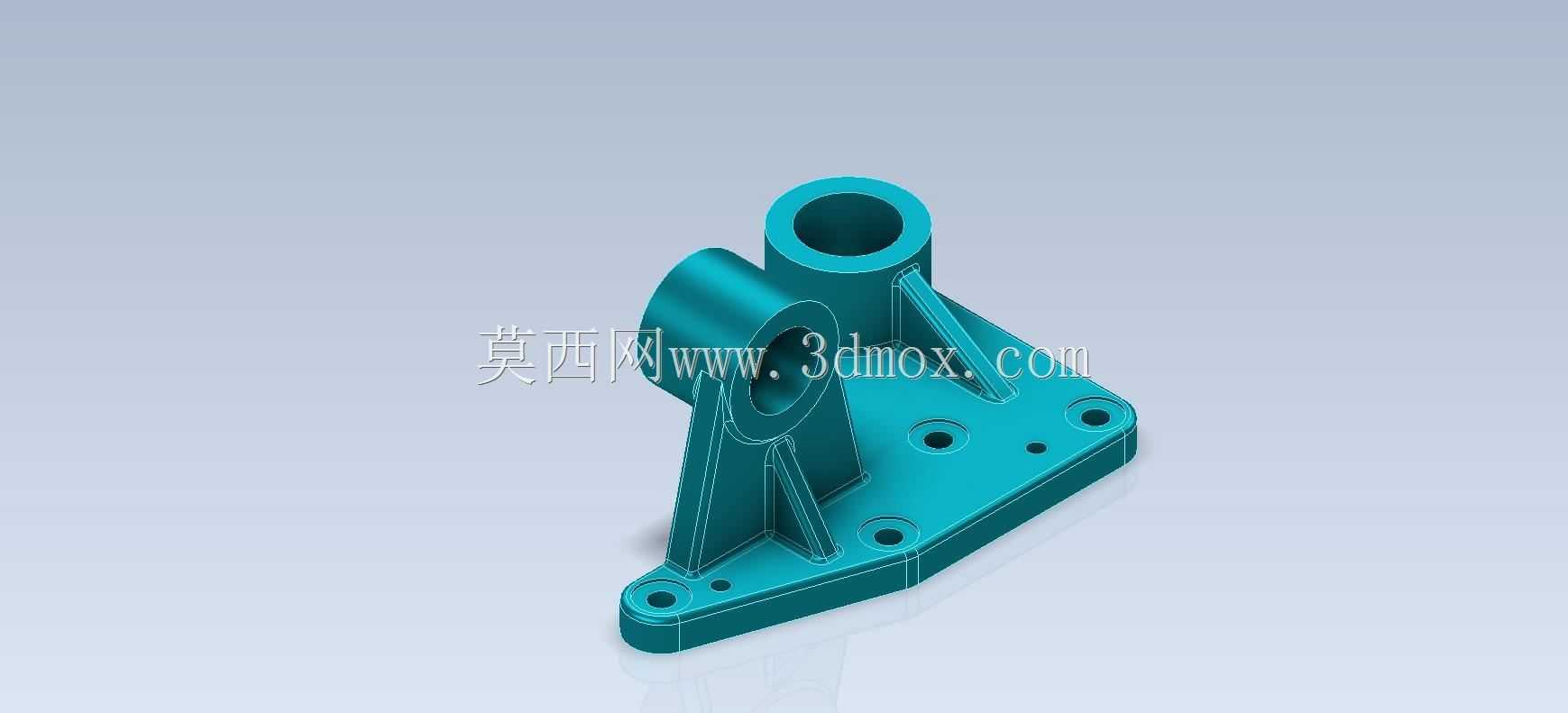 Studycadcam 3D CAD练习372/Lever Bracket/Autodesk Inventor Pro