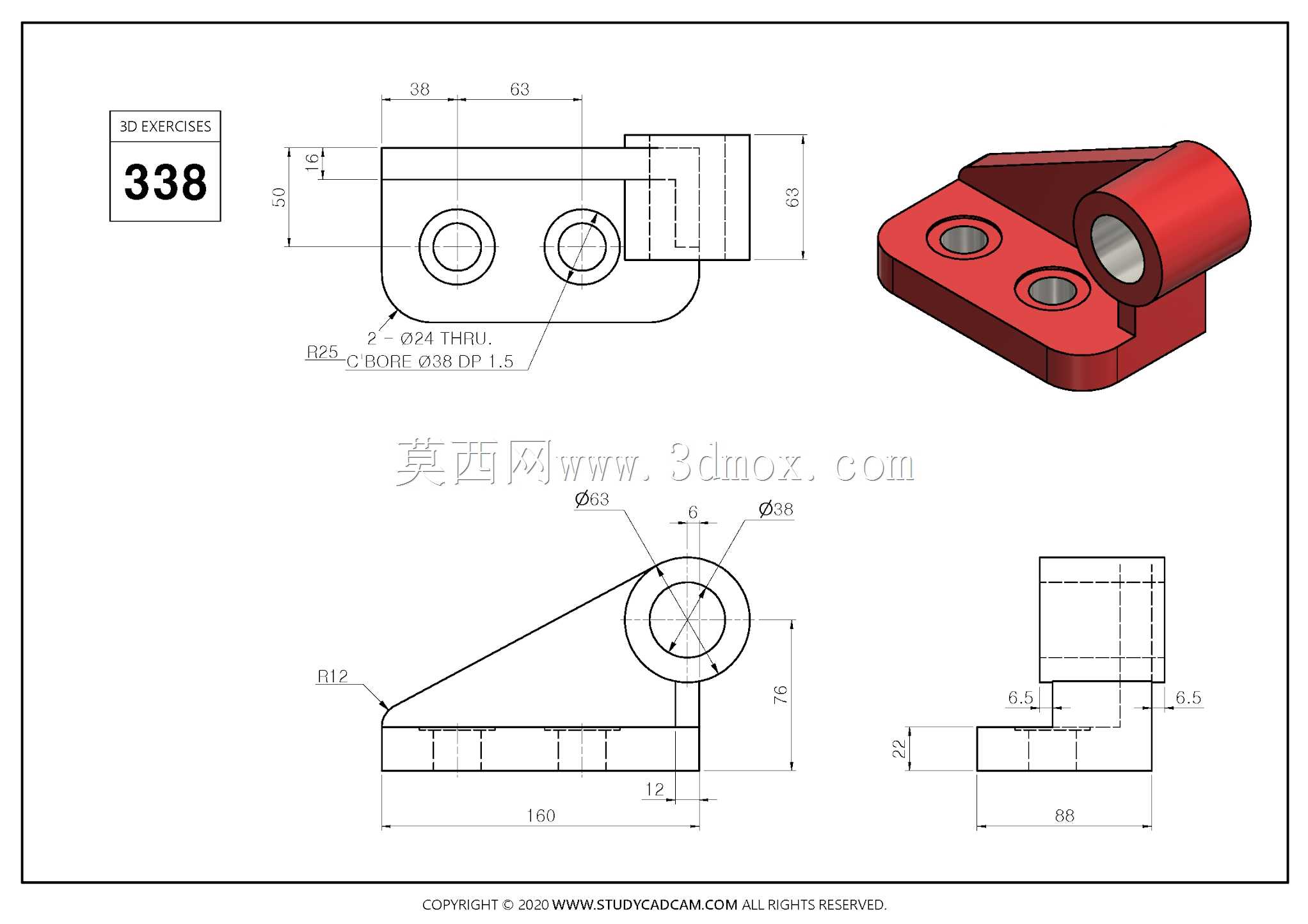 Studycadcam 3D CAD��ϰ338/shaft guide/Autodesk Inventor Pro