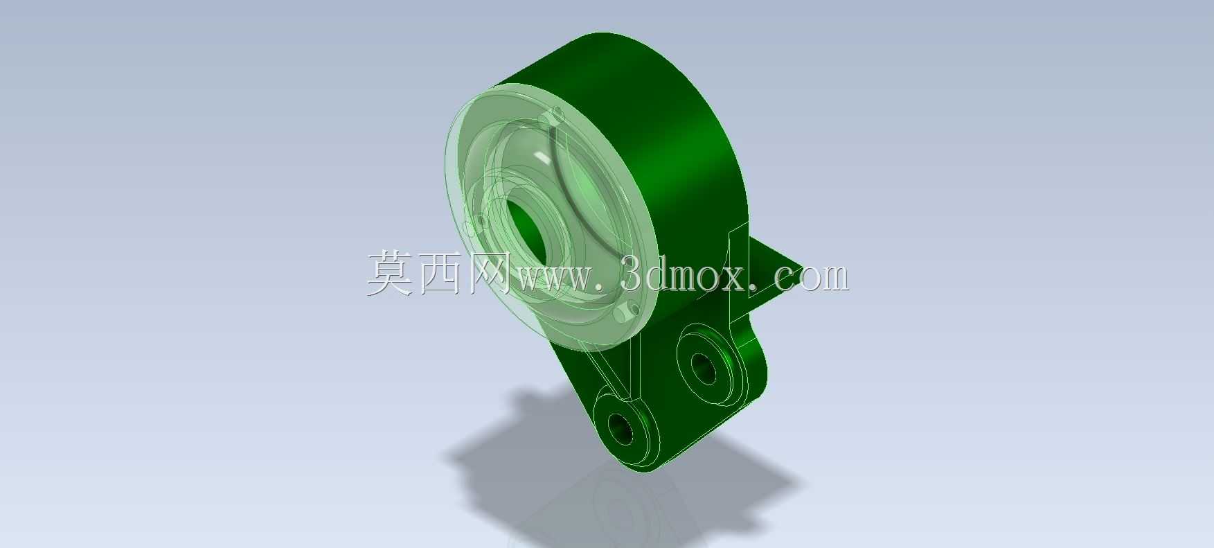 Studycadcam 3D CAD练习305/caja soporte de rodamientos/轴承支撑箱Autodesk Inventor Pro