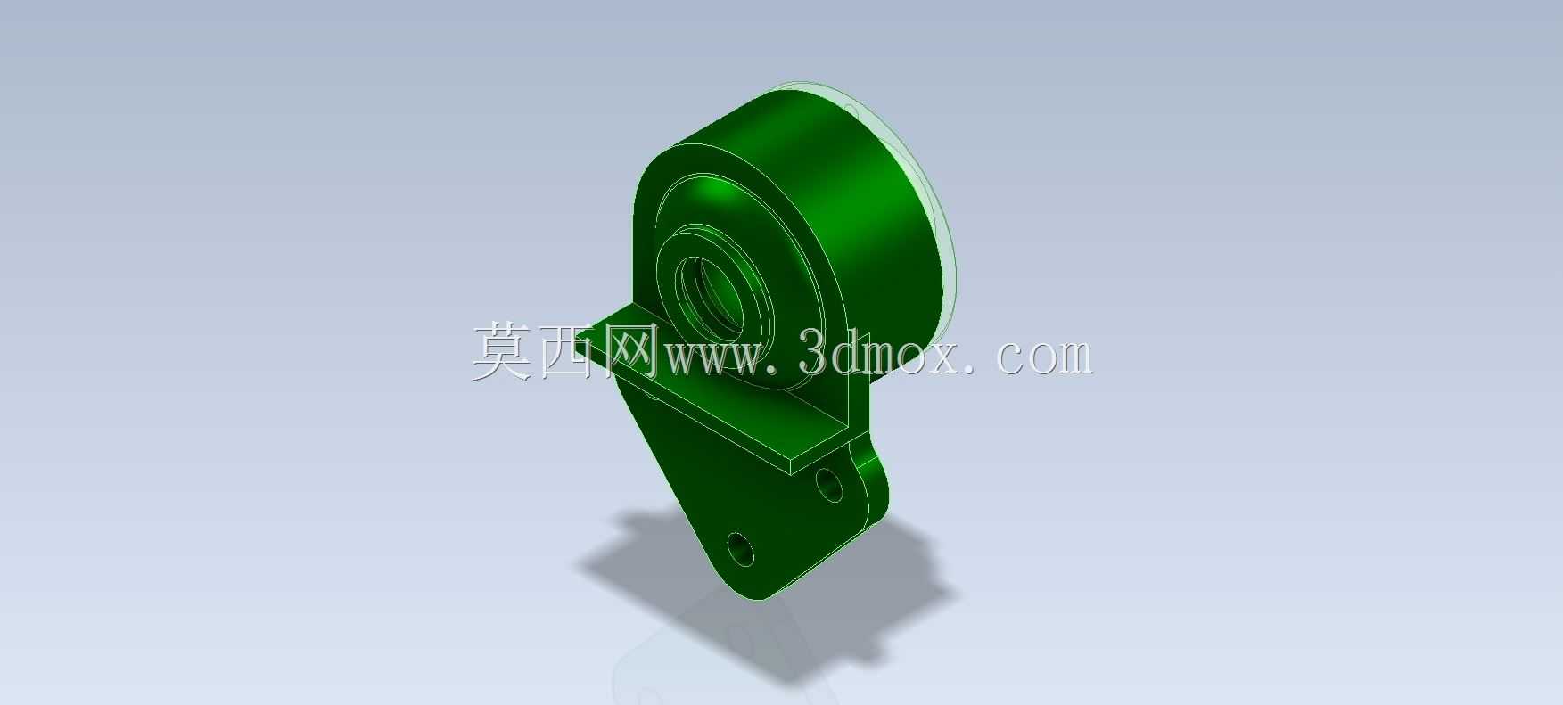 Studycadcam 3D CAD练习305/caja soporte de rodamientos/轴承支撑箱Autodesk Inventor Pro