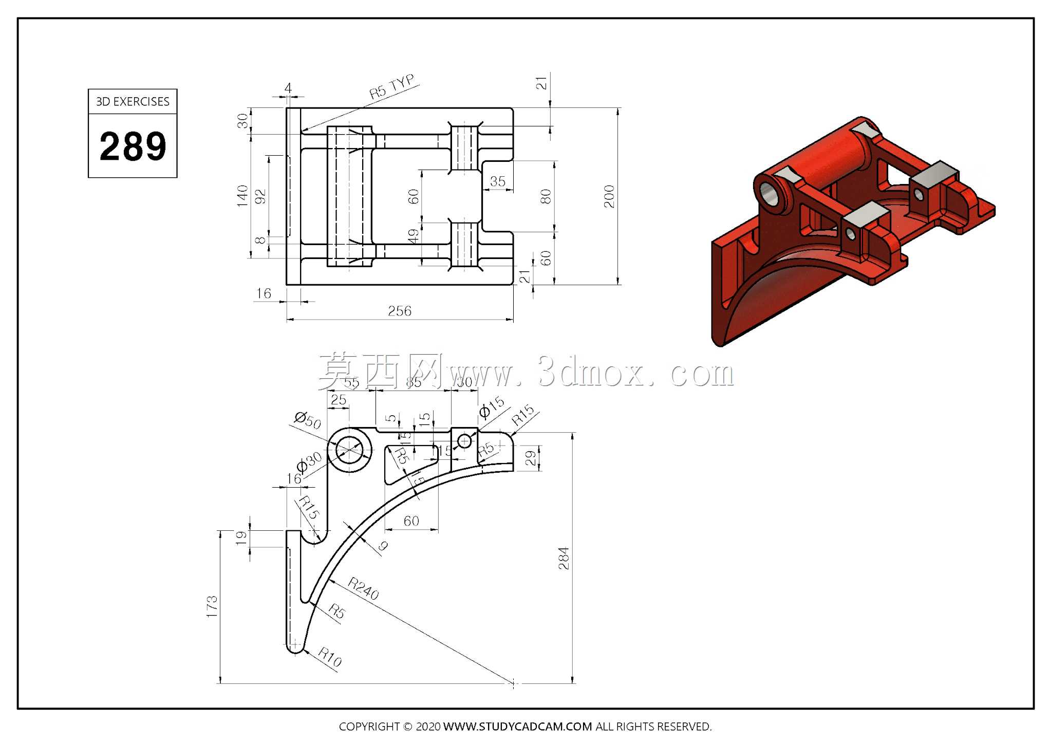 Studycadcam 3D CAD��ϰ289/Bracket/Autodesk Inventor Pro