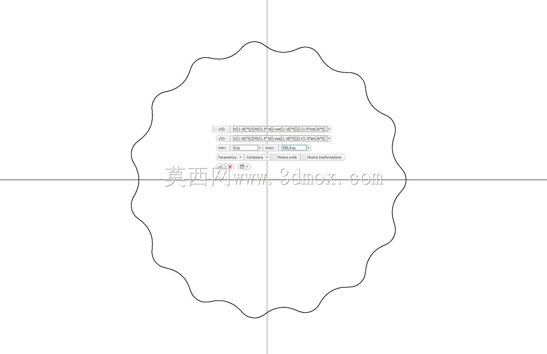 使用Inventor的摆线轮廓三维模型