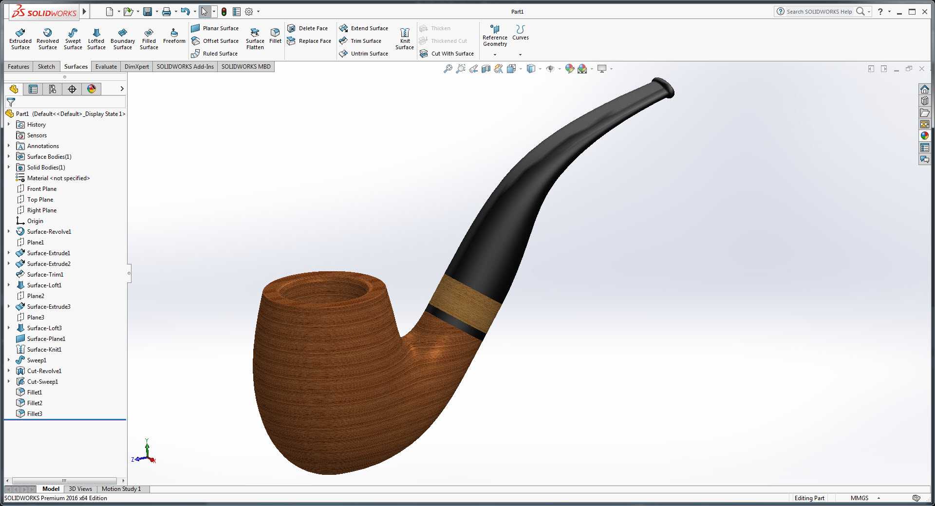 烟斗-Solidworks建模