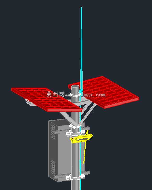 Poste反光板solares led,小瓶