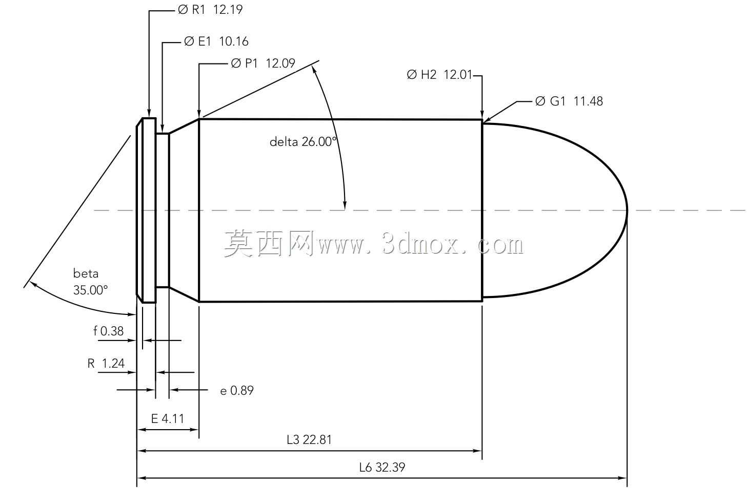 9mm×19\u0026。45ACP假弹药