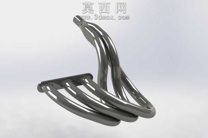 赛车排气,与相等的长度,长管头。(教程)。