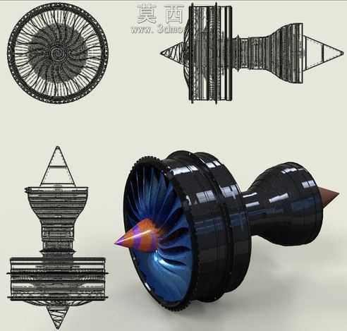 快捷键3D渲染竞争的遄达1000年发动机引擎