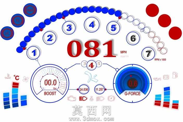 500组超级跑车3D短划线