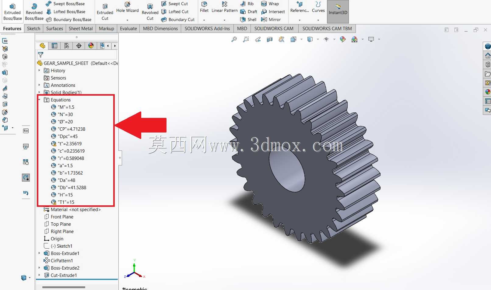 ������/�����߳��ֲ�����ģ�壨SOLIDWORKS��