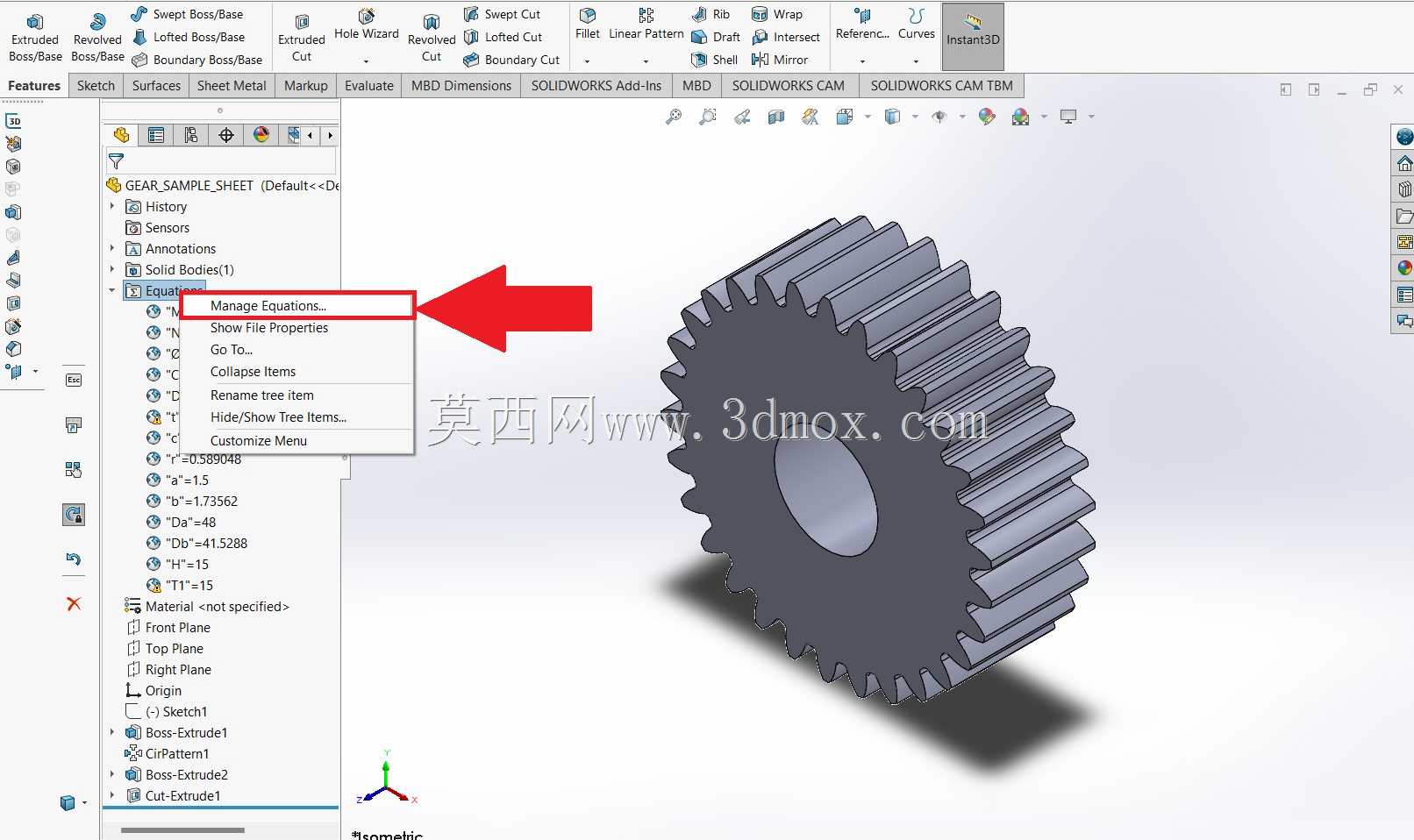 ������/�����߳��ֲ�����ģ�壨SOLIDWORKS��