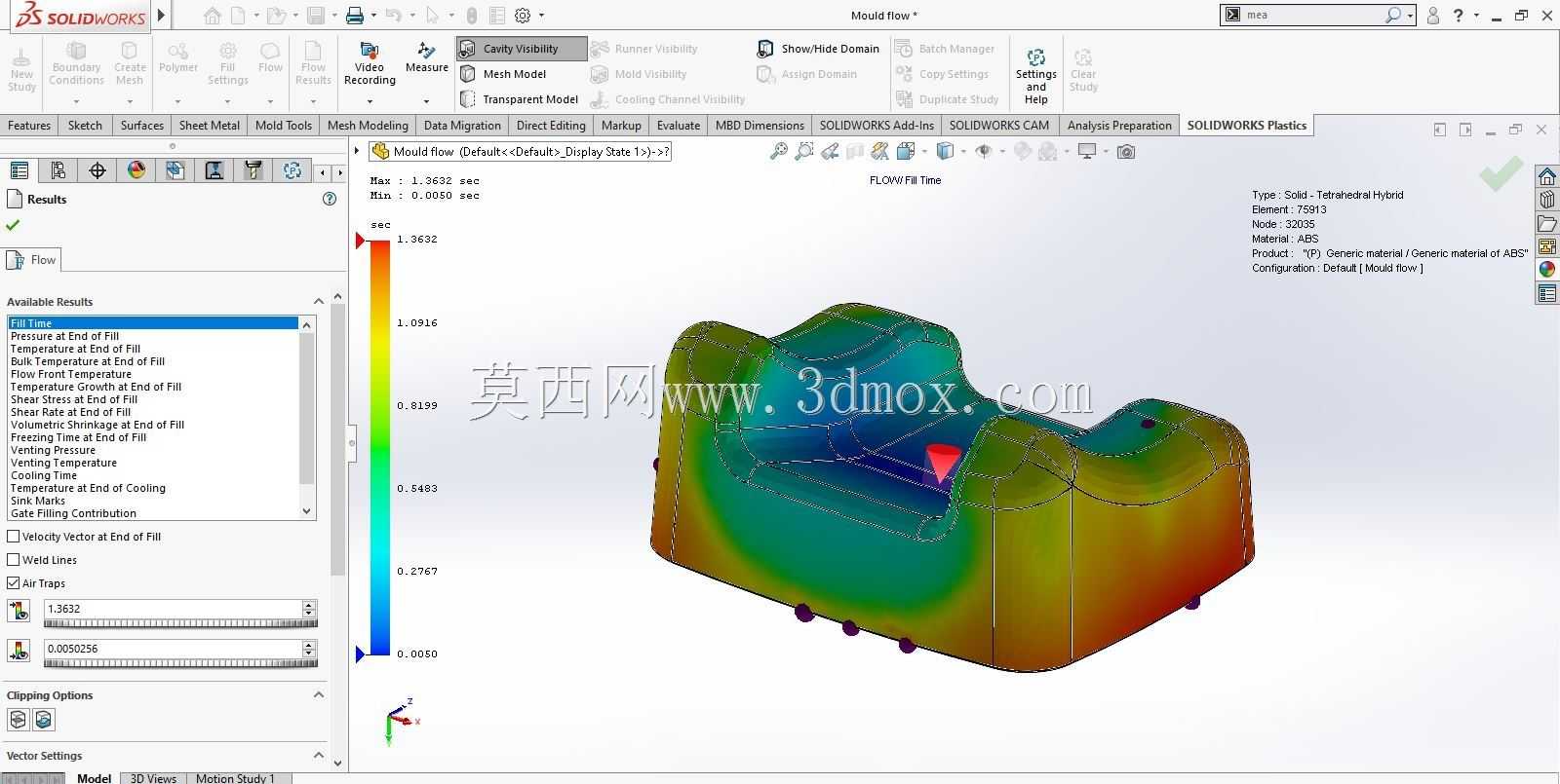 SolidWorks Moldflow