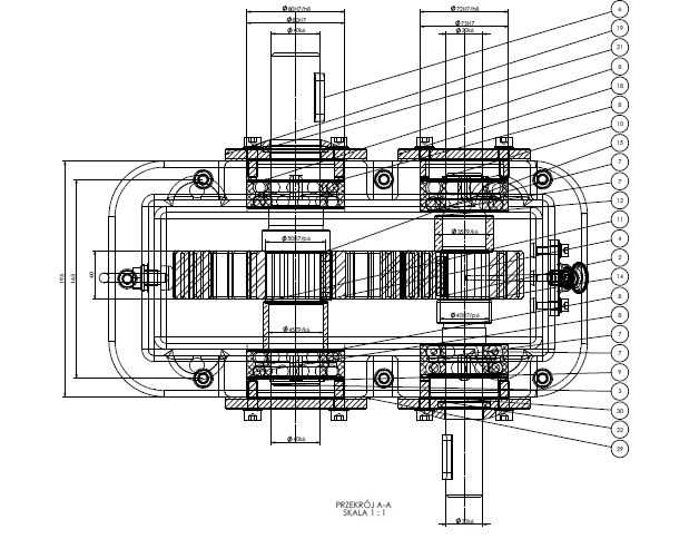 齿轮480 rpm/420 Nm z1=14 z2=31 m=6 P=21 kW