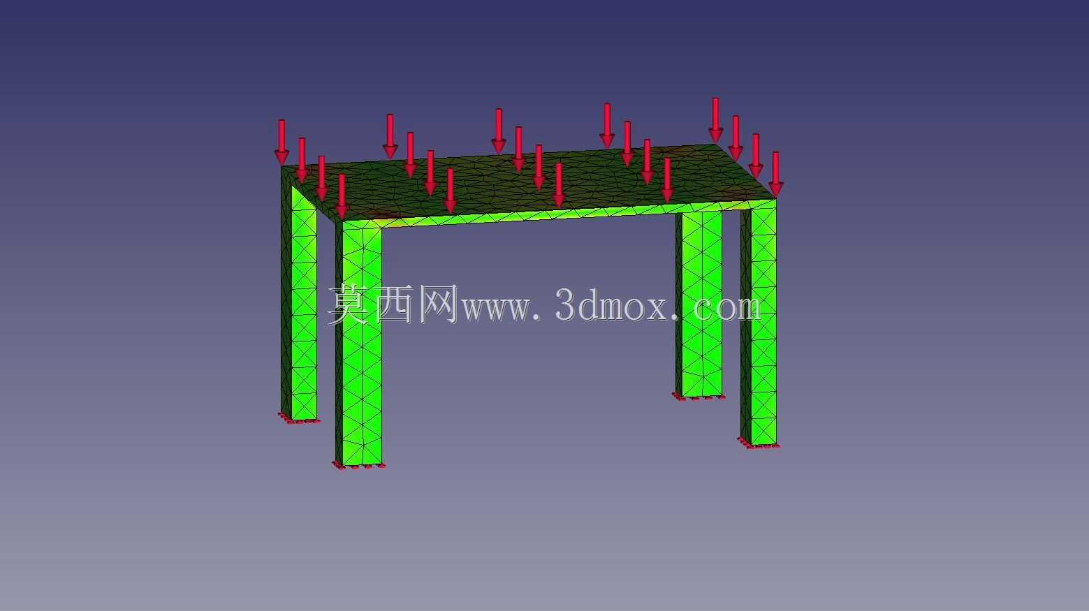 表格静态分析(Freecad)