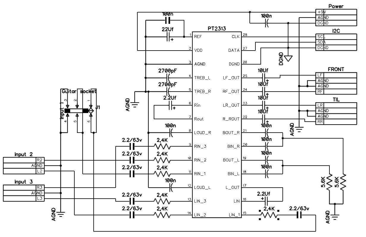 Atmega16�ϵ���Ƶ��������PT2313�ϵ�ǰ�÷Ŵ���