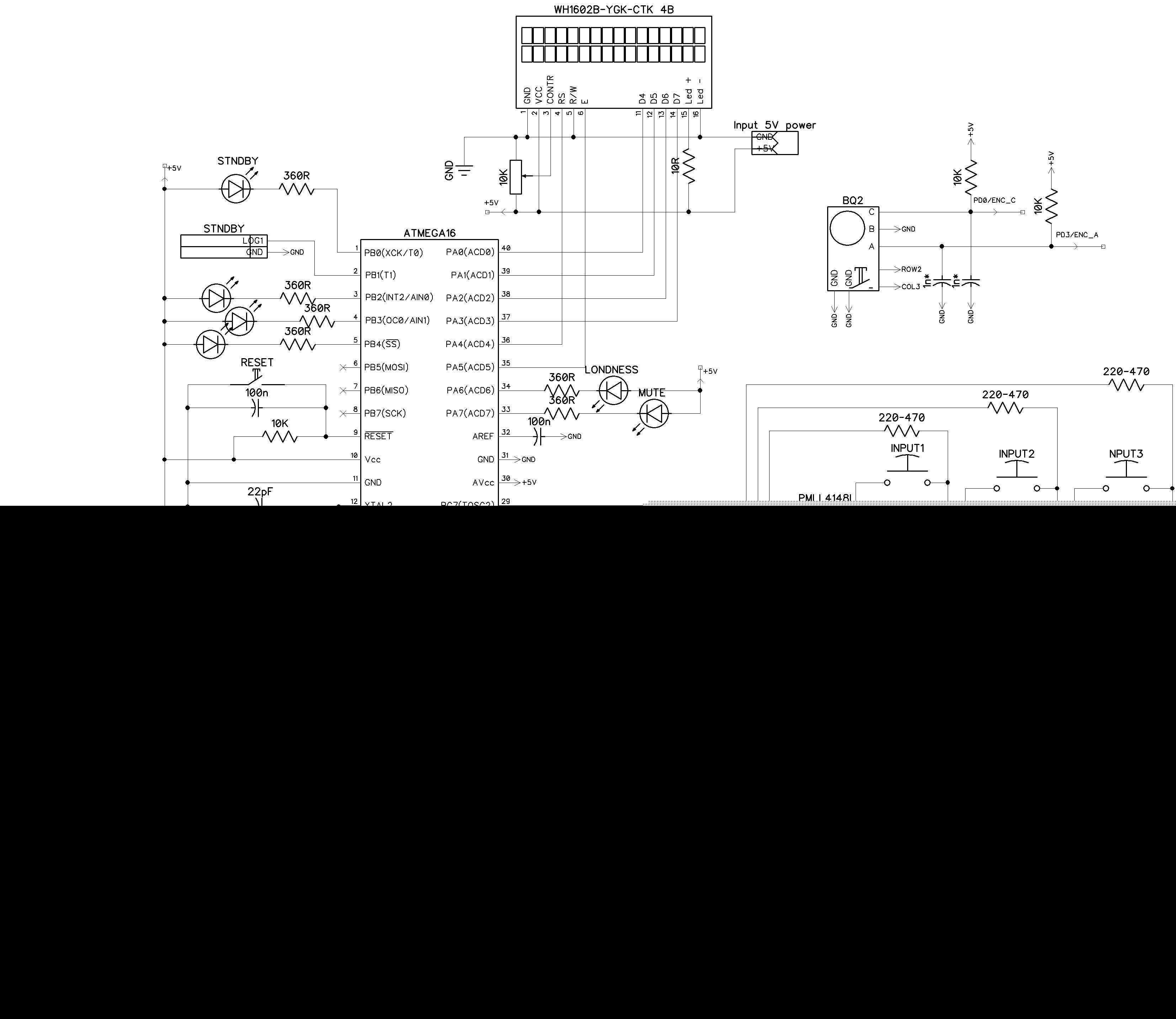 Atmega16�ϵ���Ƶ��������PT2313�ϵ�ǰ�÷Ŵ���