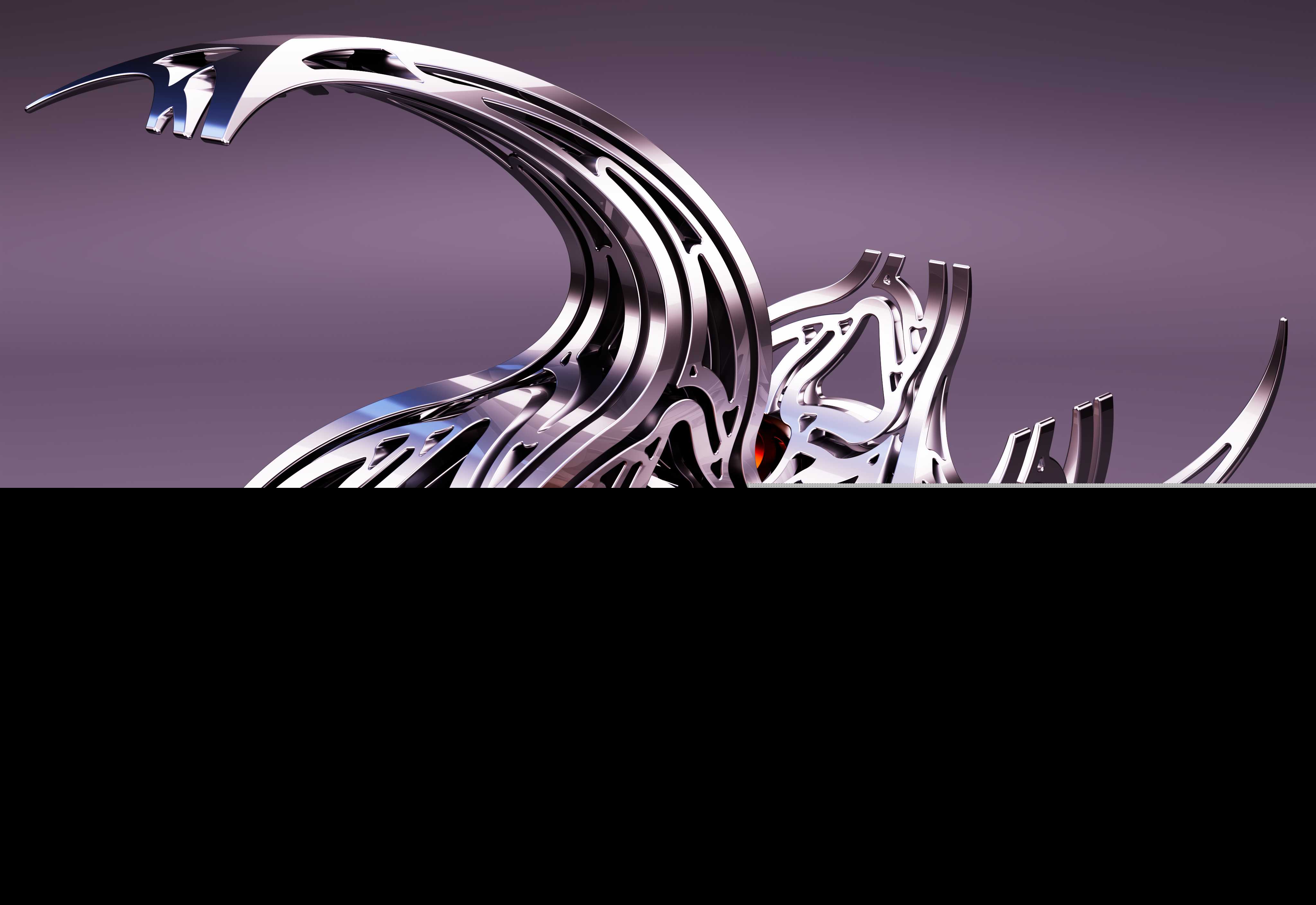 Gankyil符号灵感源自3D shape 2,抽象天鹅或鹅