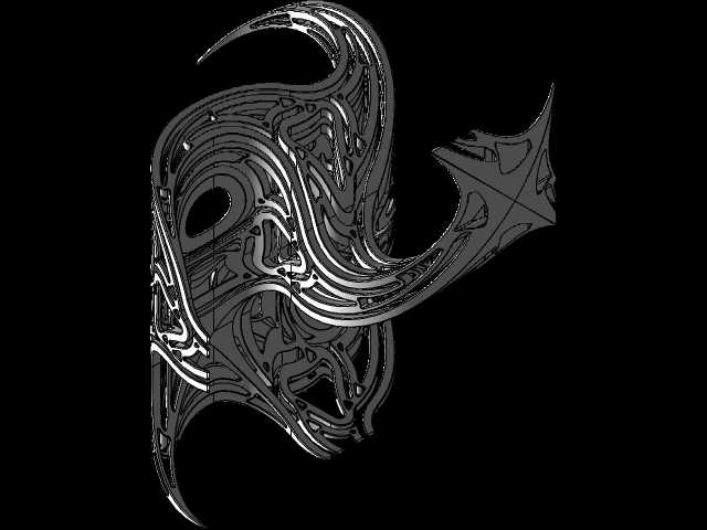 Gankyil符号灵感源自3D shape 2,抽象天鹅或鹅