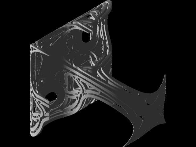 Gankyil符号灵感源自3D shape 2,抽象天鹅或鹅