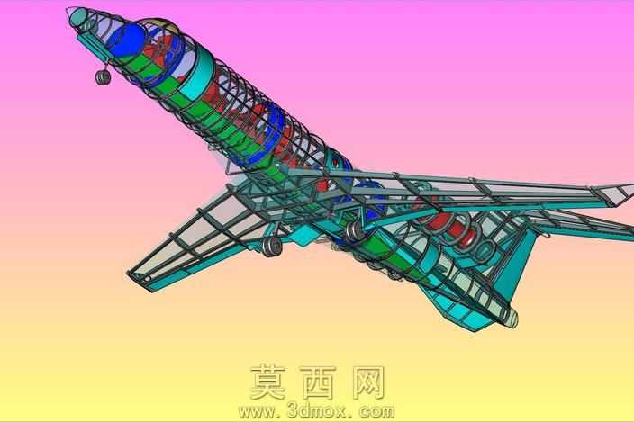 里尔85执行飞机固体组件模型