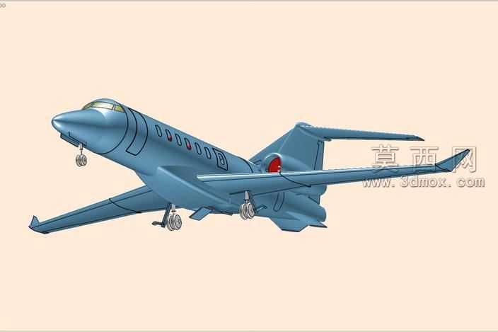 里尔85执行飞机固体组件模型