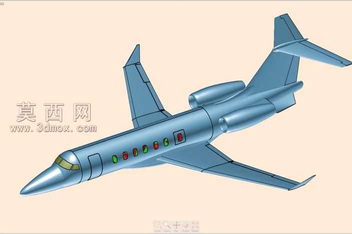 里尔85执行飞机固体组件模型