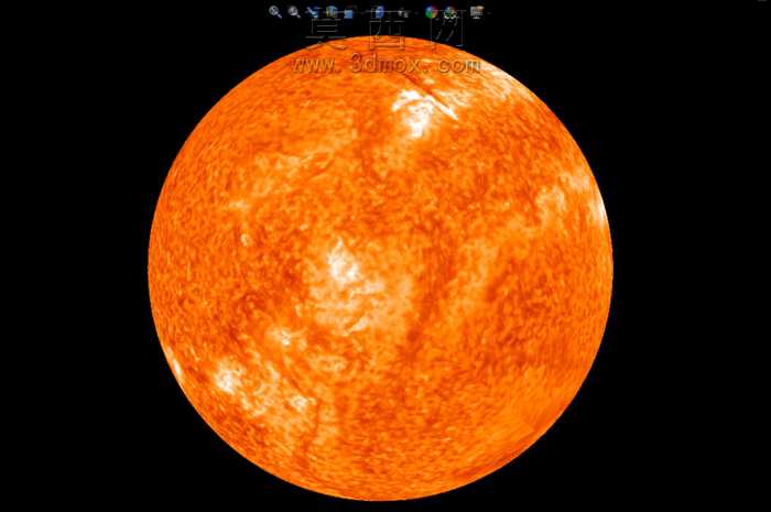 太阳能系统规模。(太阳是100毫米)