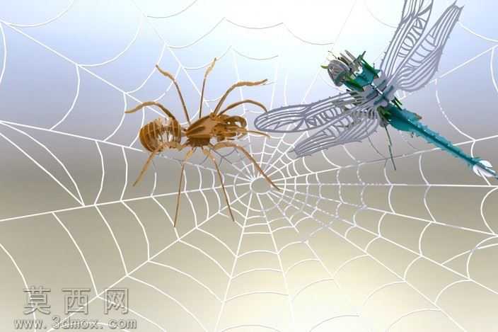 "被困蜻蜓"3d拼图,蜻蜓,3d模型、益智、钣金件、metalcraftde