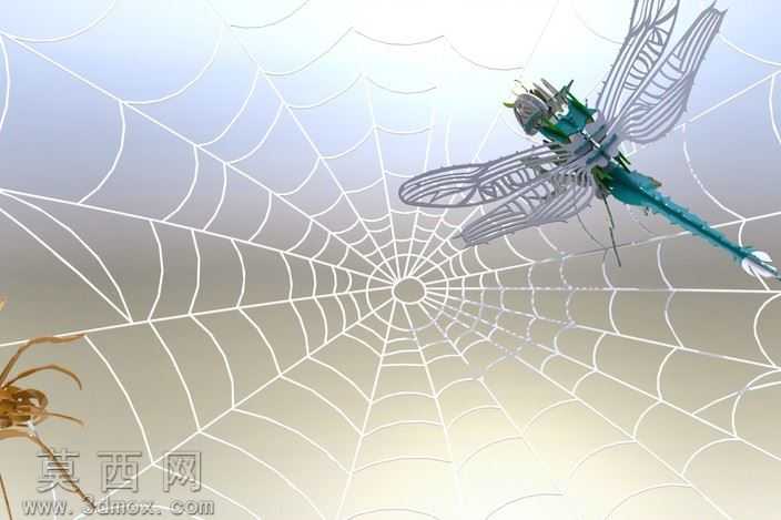 "被困蜻蜓"3d拼图,蜻蜓,3d模型、益智、钣金件、metalcraftde