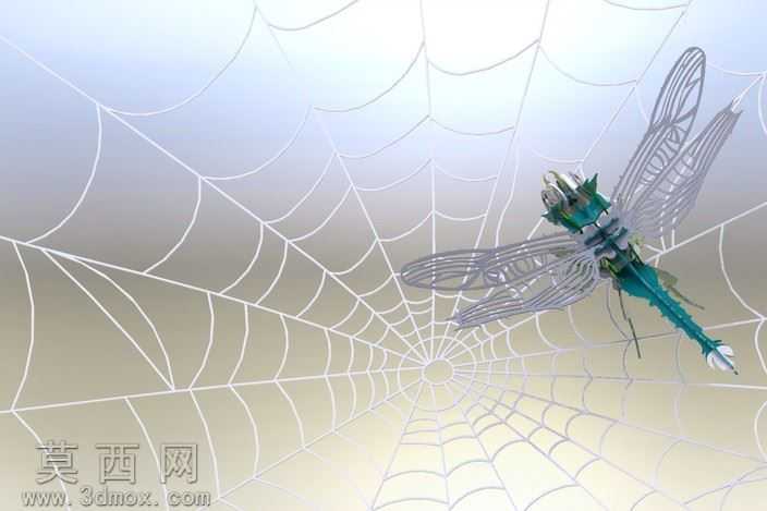 "被困蜻蜓"3d拼图,蜻蜓,3d模型、益智、钣金件、metalcraftde
