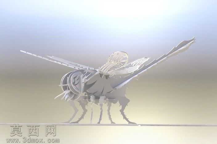 "被困蜻蜓"3d拼图,蜻蜓,3d模型、益智、钣金件、metalcraftde