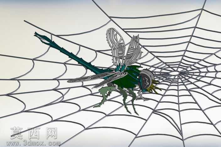 "被困蜻蜓"3d拼图,蜻蜓,3d模型、益智、钣金件、metalcraftde