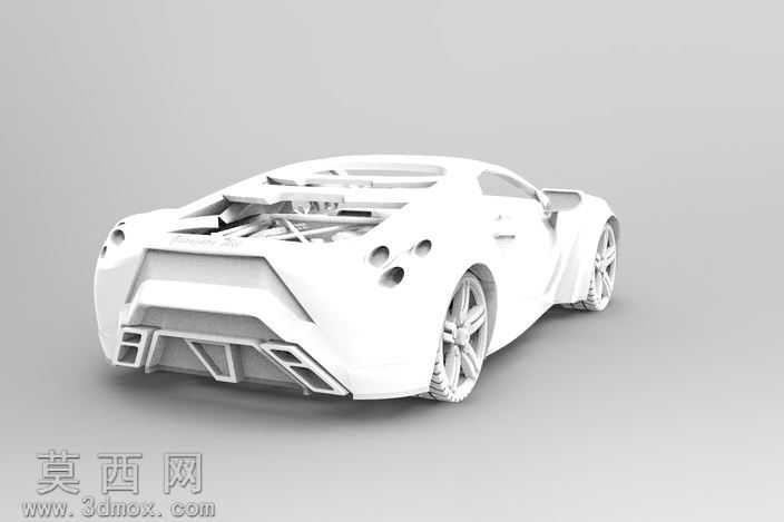 3D打印模型车与动产门、油烟机、车轮和sterring轮
