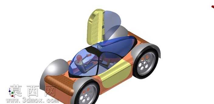 4轮驱动城市电动汽车,部分与大型3Dreprap打印机可打印