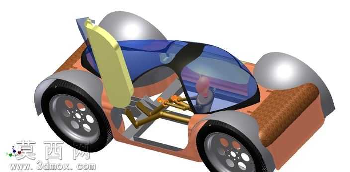 4轮驱动城市电动汽车,部分与大型3Dreprap打印机可打印
