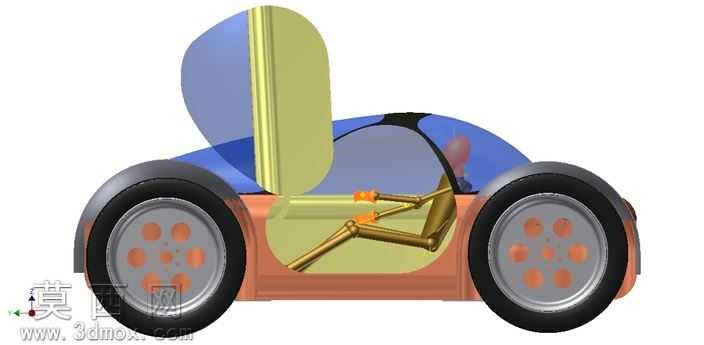 4轮驱动城市电动汽车,部分与大型3Dreprap打印机可打印